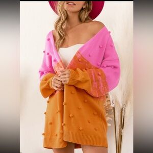 BOUTIQUE Colorful Pom-Pom Women Sweater